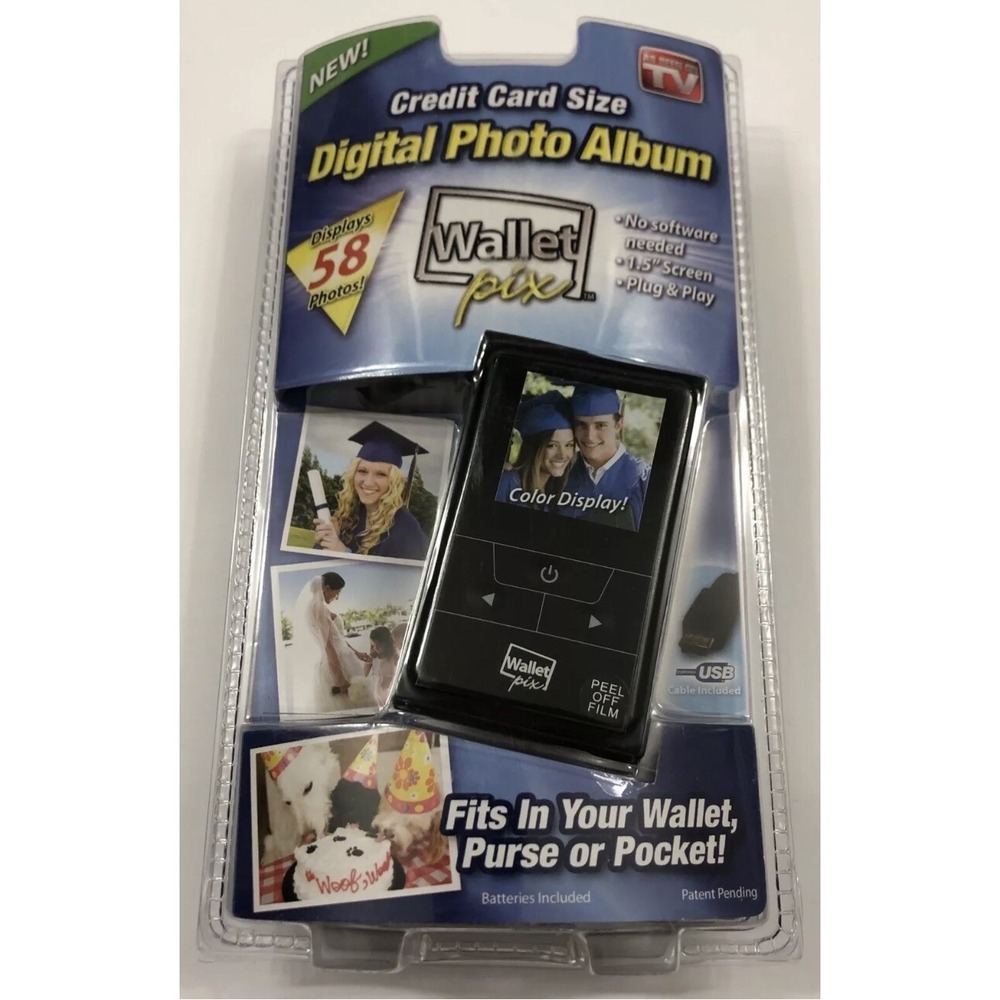 Wallet Pix Digital Photo Album Idea Village As Seen on TV 58 Photos 5125 NEW